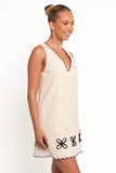 Thalia Mini Dress Cream Black