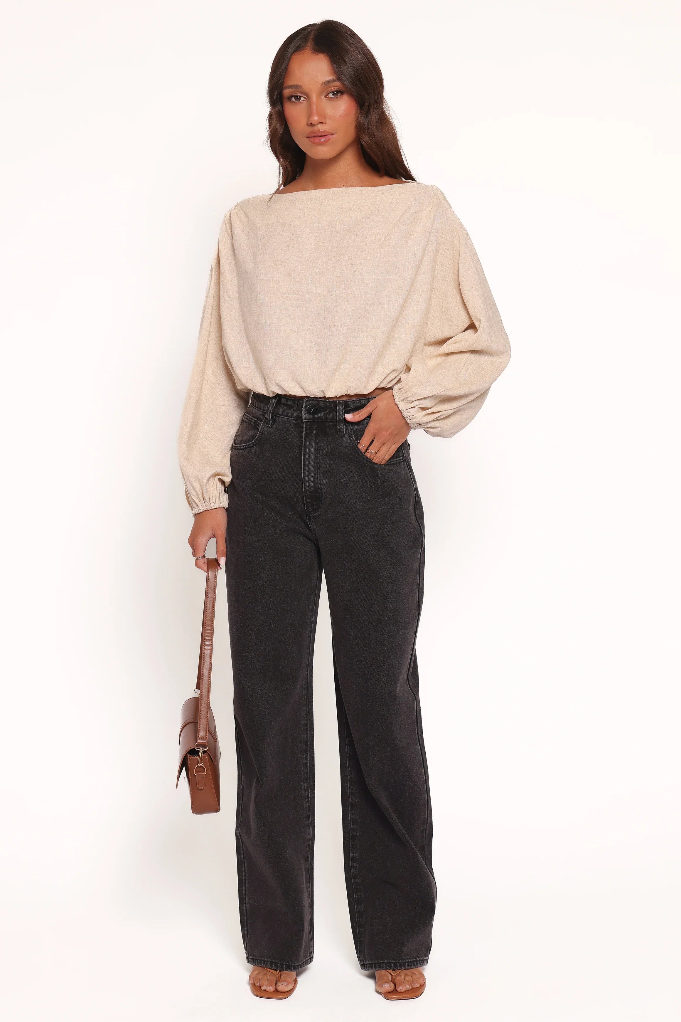 Zara Long Sleeve Top Stone