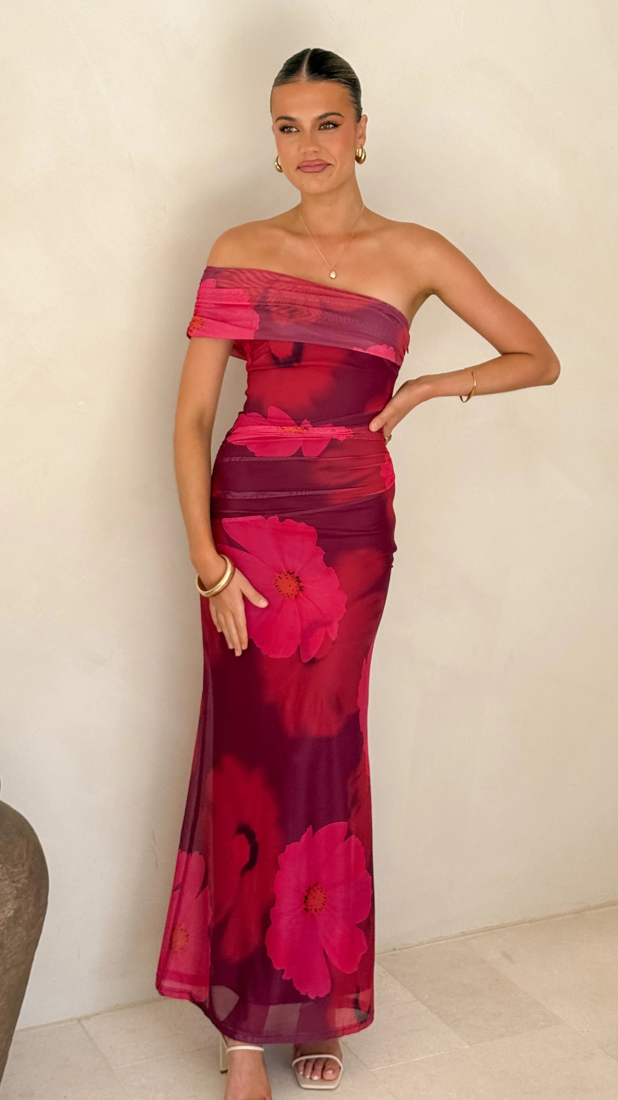 Jelani Maxi Dress Red Floral