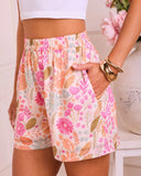Wildflower Waltz Floral Mid Rise Shorts