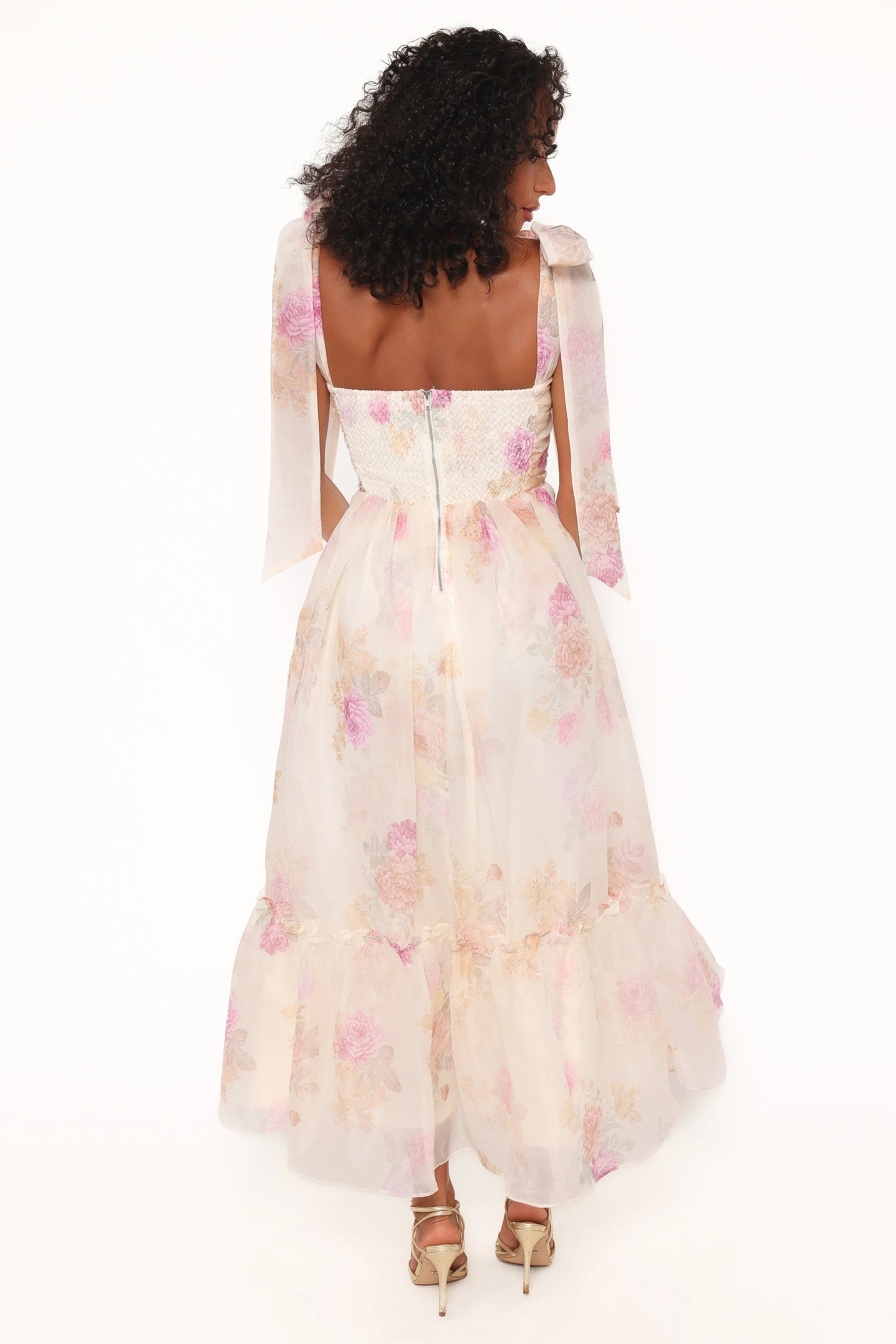 Floret Midi Dress Yellow Floral