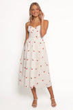 Paloma Maxi Dress White Red Floral