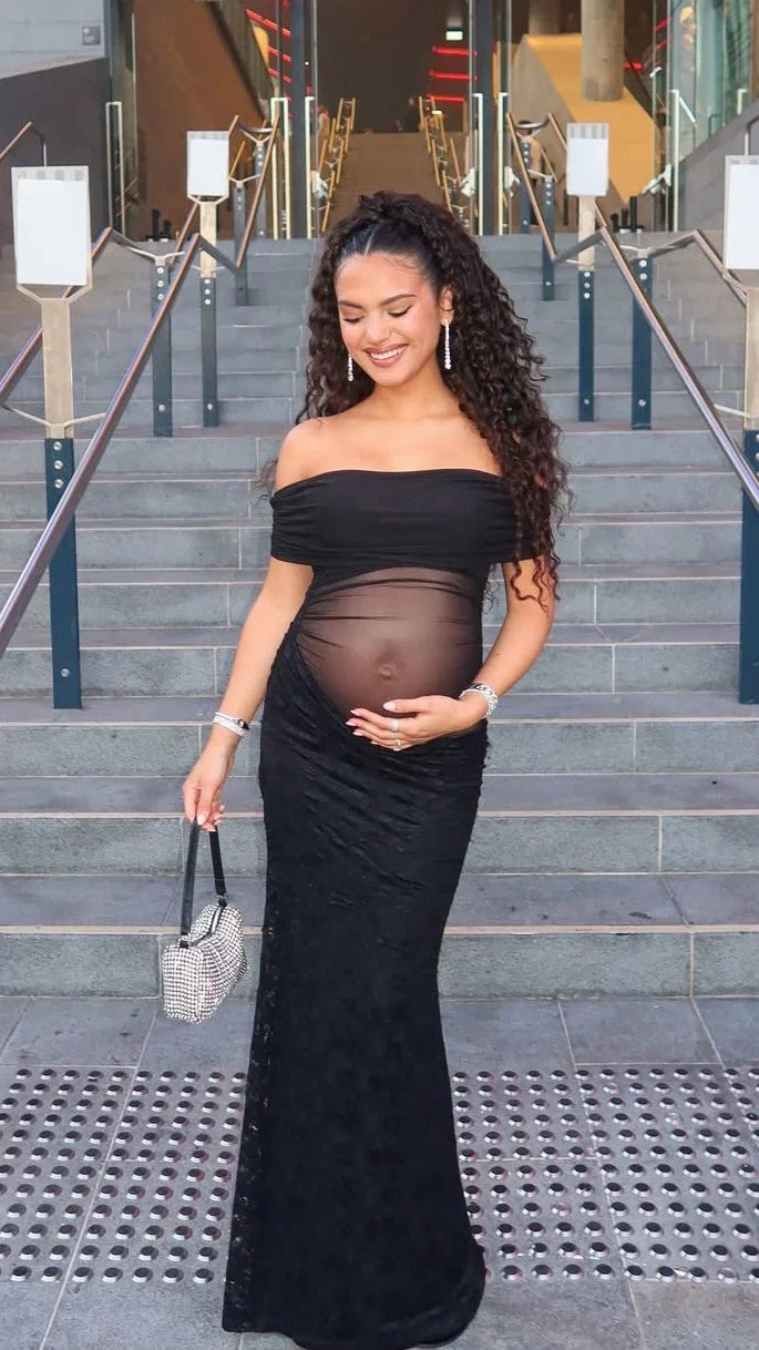Tiarna Off The Shoulder Maxi Dress Black
