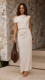 Helana Off Shoulder Maxi Dress Oat