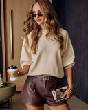 Rustic Rides Belted Leather Shorts