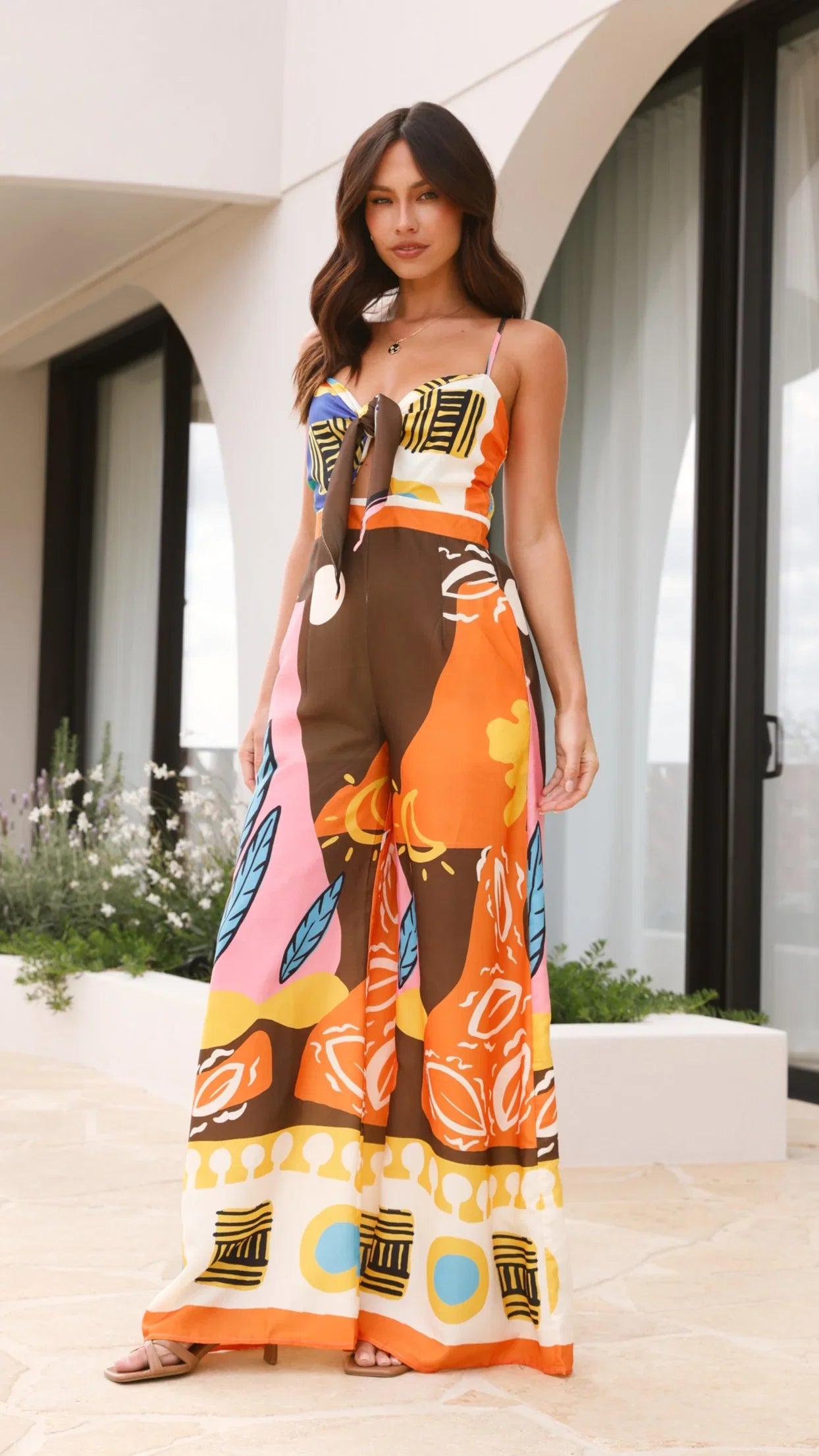 Teresa Jumpsuit Brown Orange