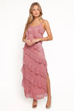 Ciao Ruffles Maxi Dress Pink