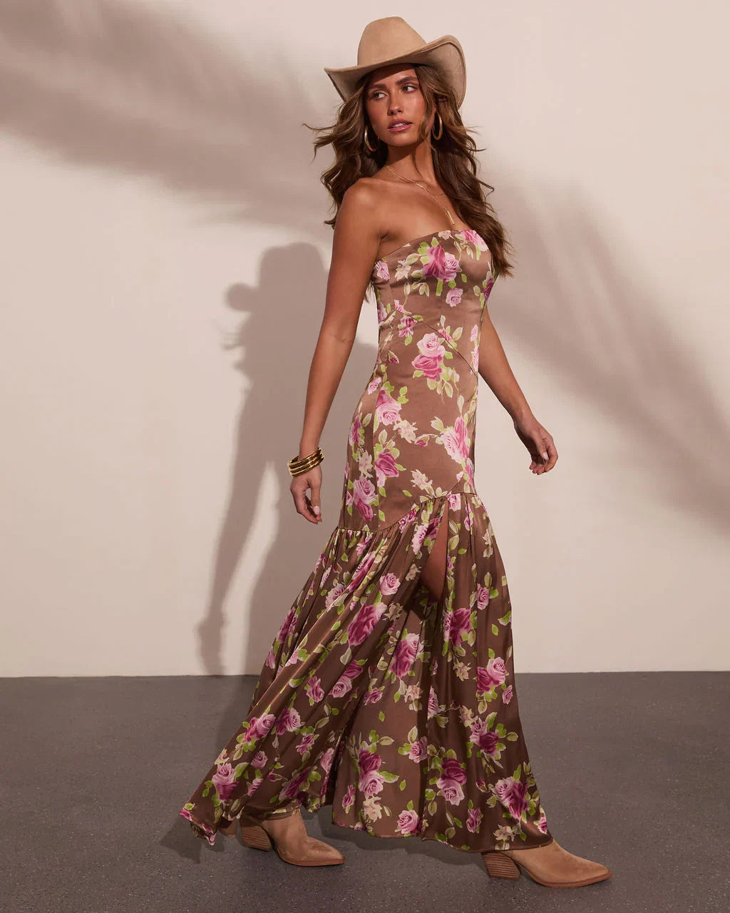 Bandit Bloom Strapless Floral Maxi Dress