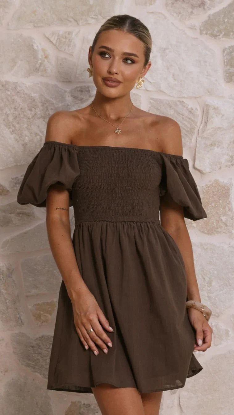 Marissa Mini Dress Brown