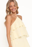 Jonia Halterneck Maxi Dress Butter Yellow