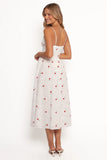 Paloma Maxi Dress White Red Floral