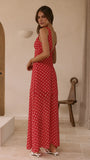 Oriella Maxi Dress Red Polka