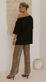 Zinnia Sequins Pant Khaki