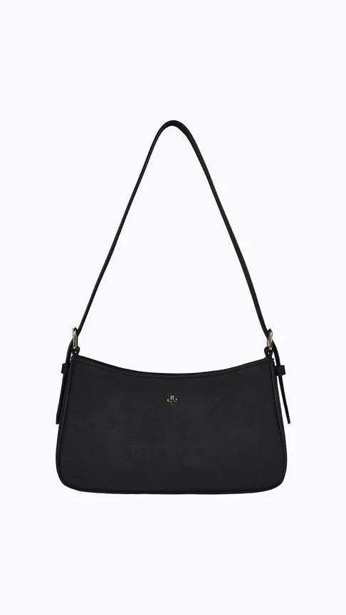 Lilu Shoulder Bag Black Suede