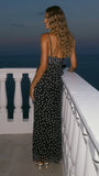 Loralei Maxi Dress Black White Polka Dot