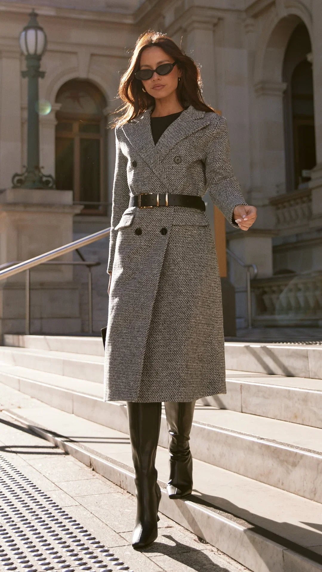 Jayla Longline Coat Grey