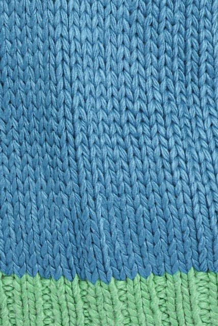 Anige Contrast Trim Cardigan Blue Green