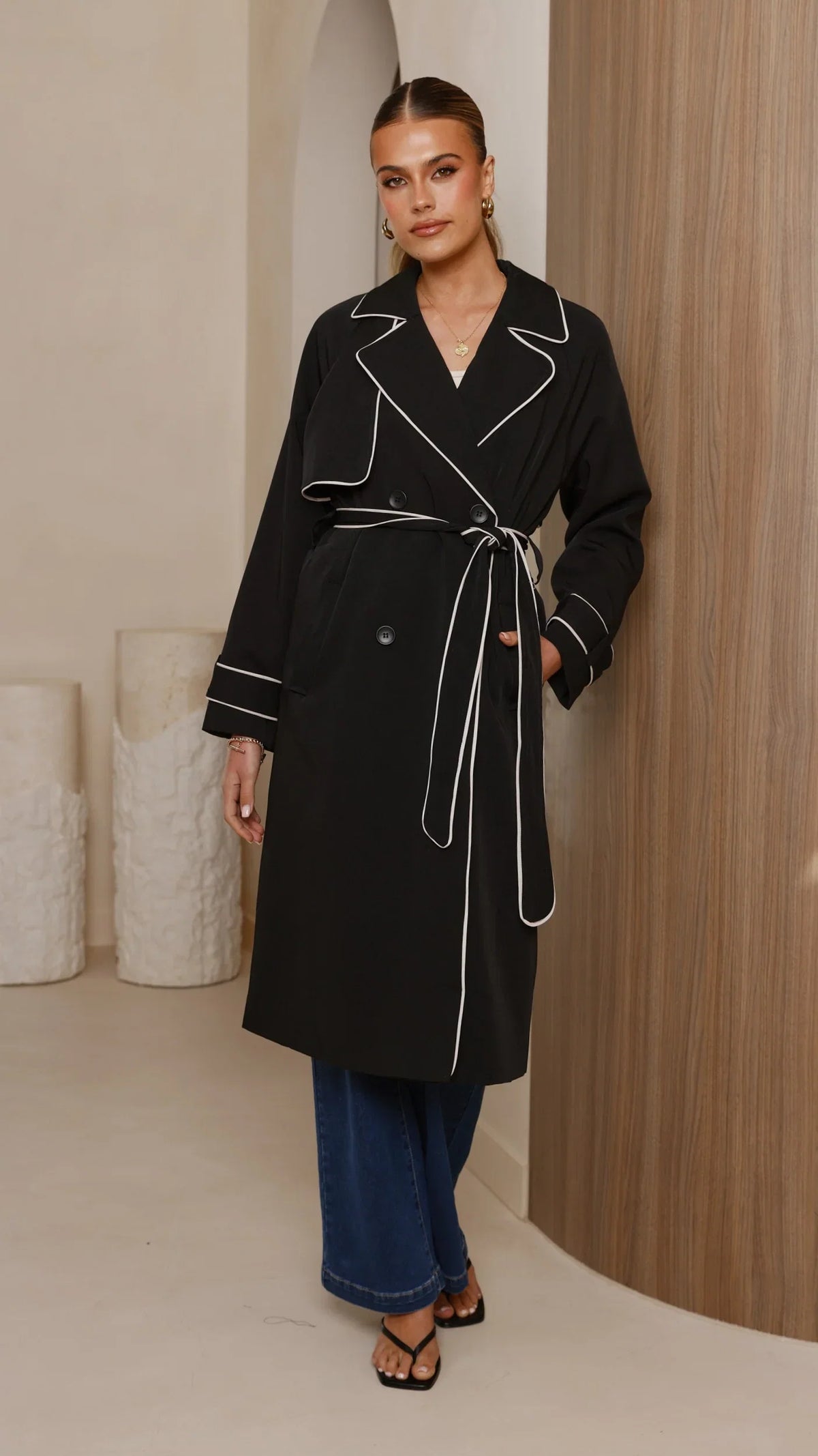Blanca Trench Coat Black
