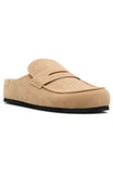 Cayson Loafer Slides Taupe Faux Suede