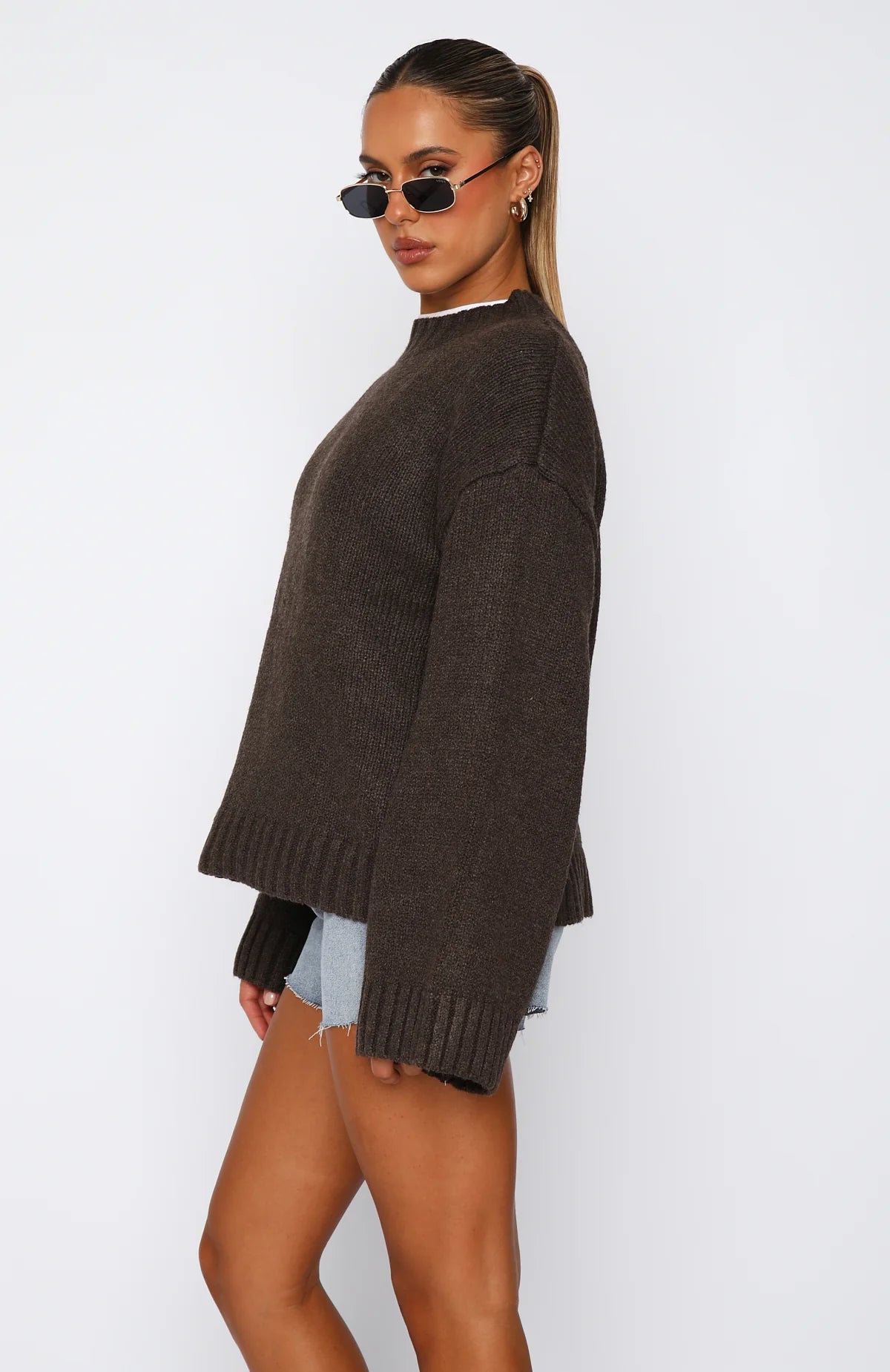 Winters Chill Knit Sweater Chocolate