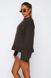 Winters Chill Knit Sweater Chocolate