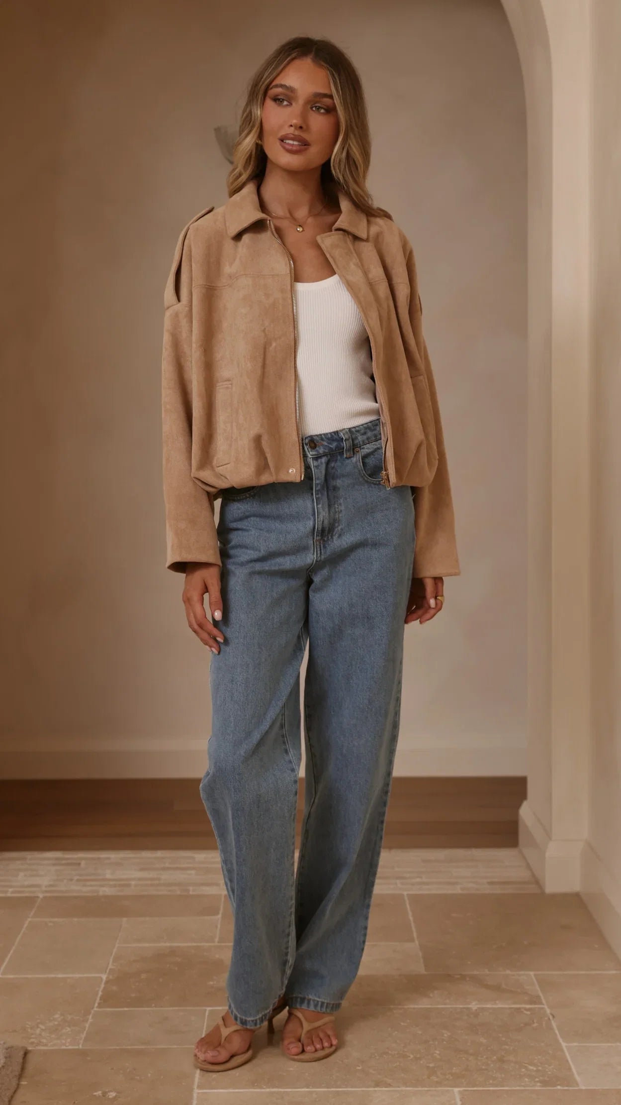 Leela Bomber Jacket Camel