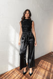 Nissa Sequin Top Black