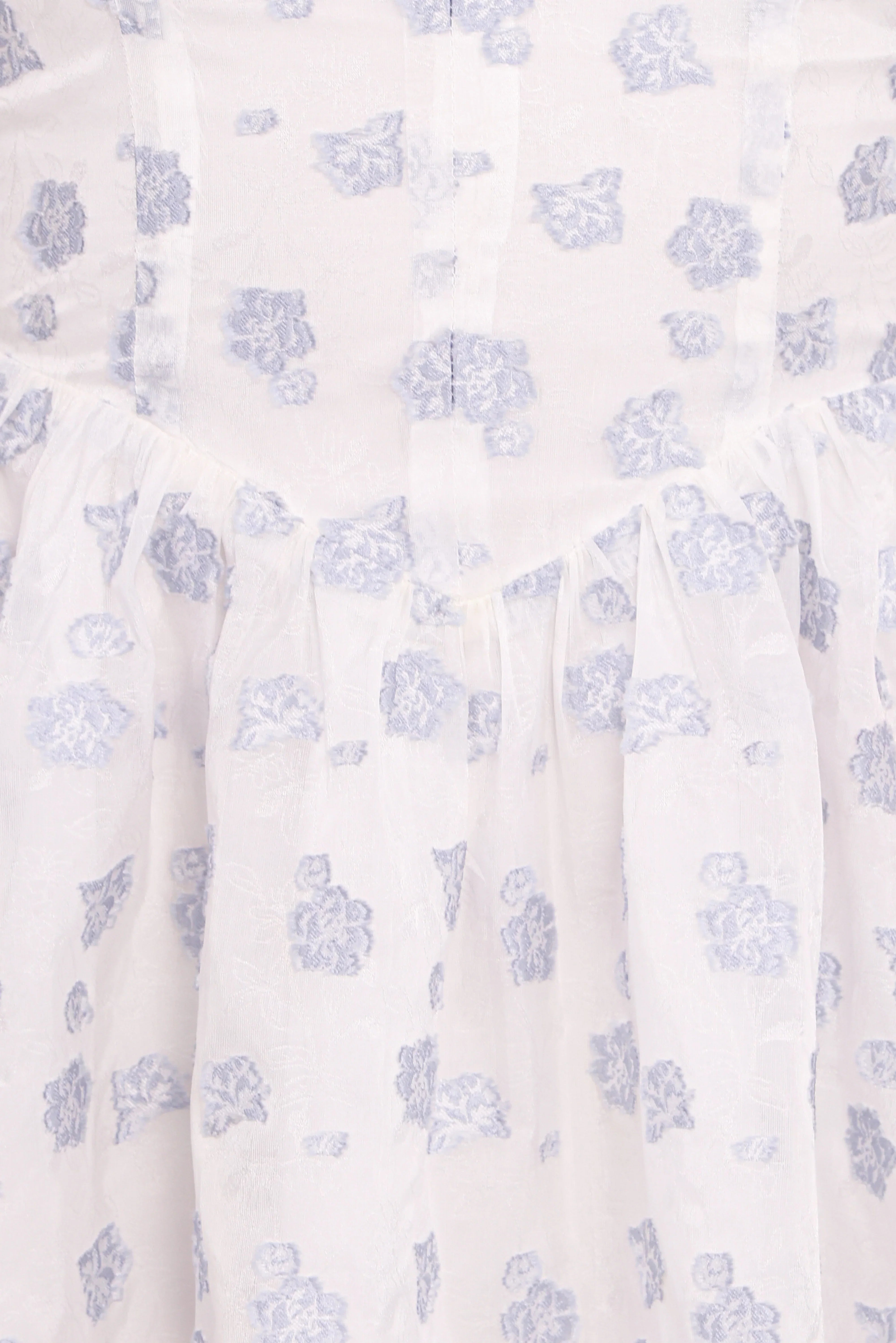 Arianne Mini Dress White Blue Floral