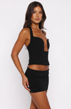 Heart On The Line Bustier Black