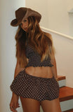 Runaway Heart Mini Skort Chocolate Polka Dot