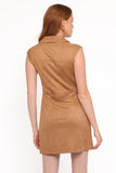 Xoey Suede Mini Dress Camel