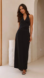 Verje Halter Maxi Dress Black