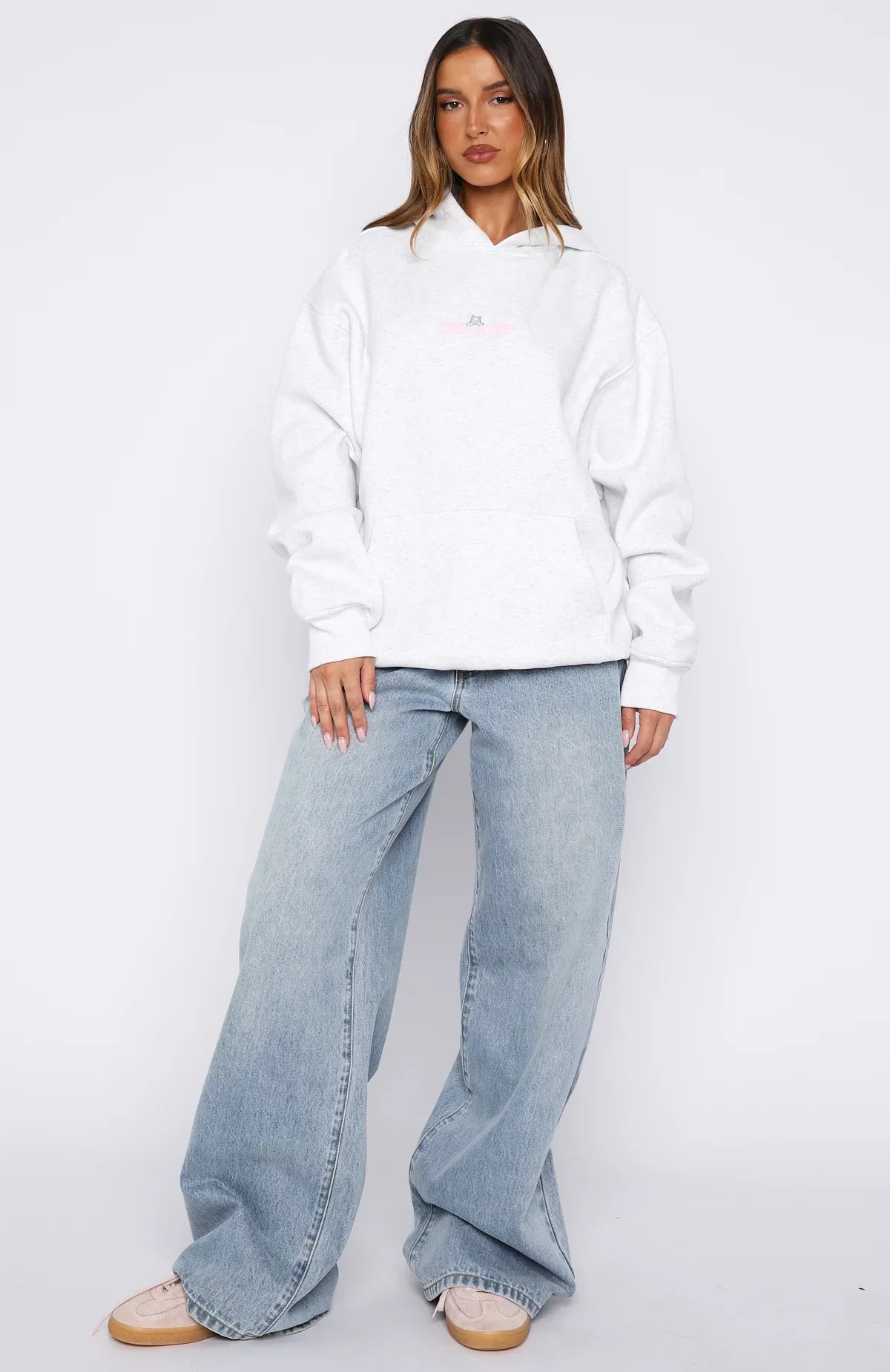 Bubbles Foxy Friends Oversized Hoodie Frosty