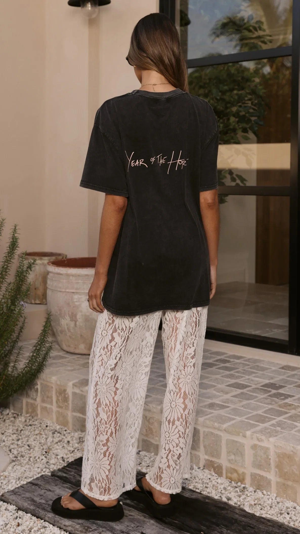 Avery Oversized Tee Washed Black