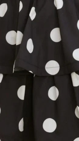 Matilda Mini Dress Black White Polka