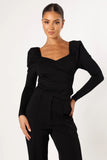 Spencer Long Sleeve Top Black