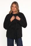 Kimmy Bow Oversized Cardigan Black