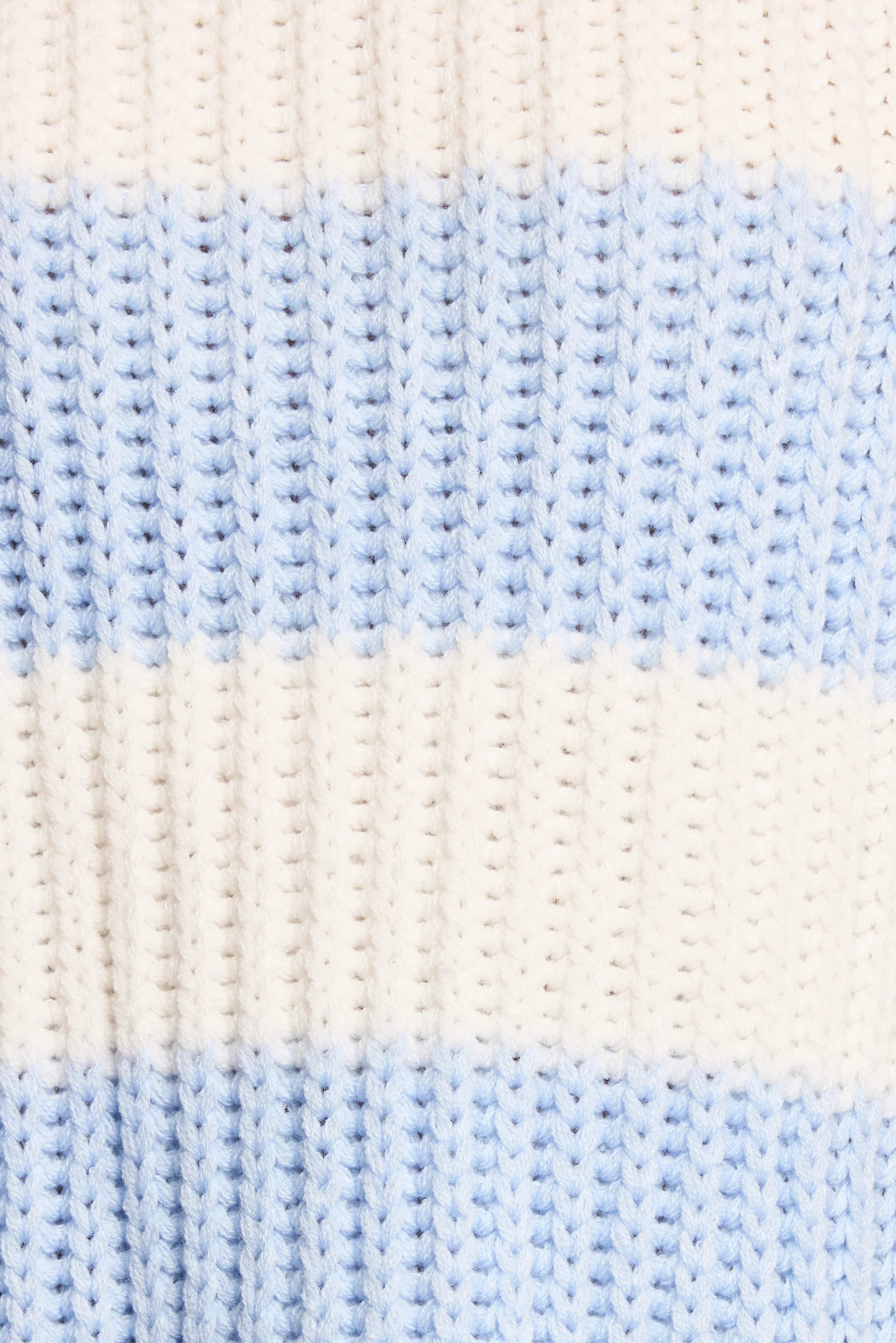 Courtney Thick Stripe Knit Sweater Blue Cream
