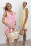 Cassandra Ruffle Mini Dress Pale Pink