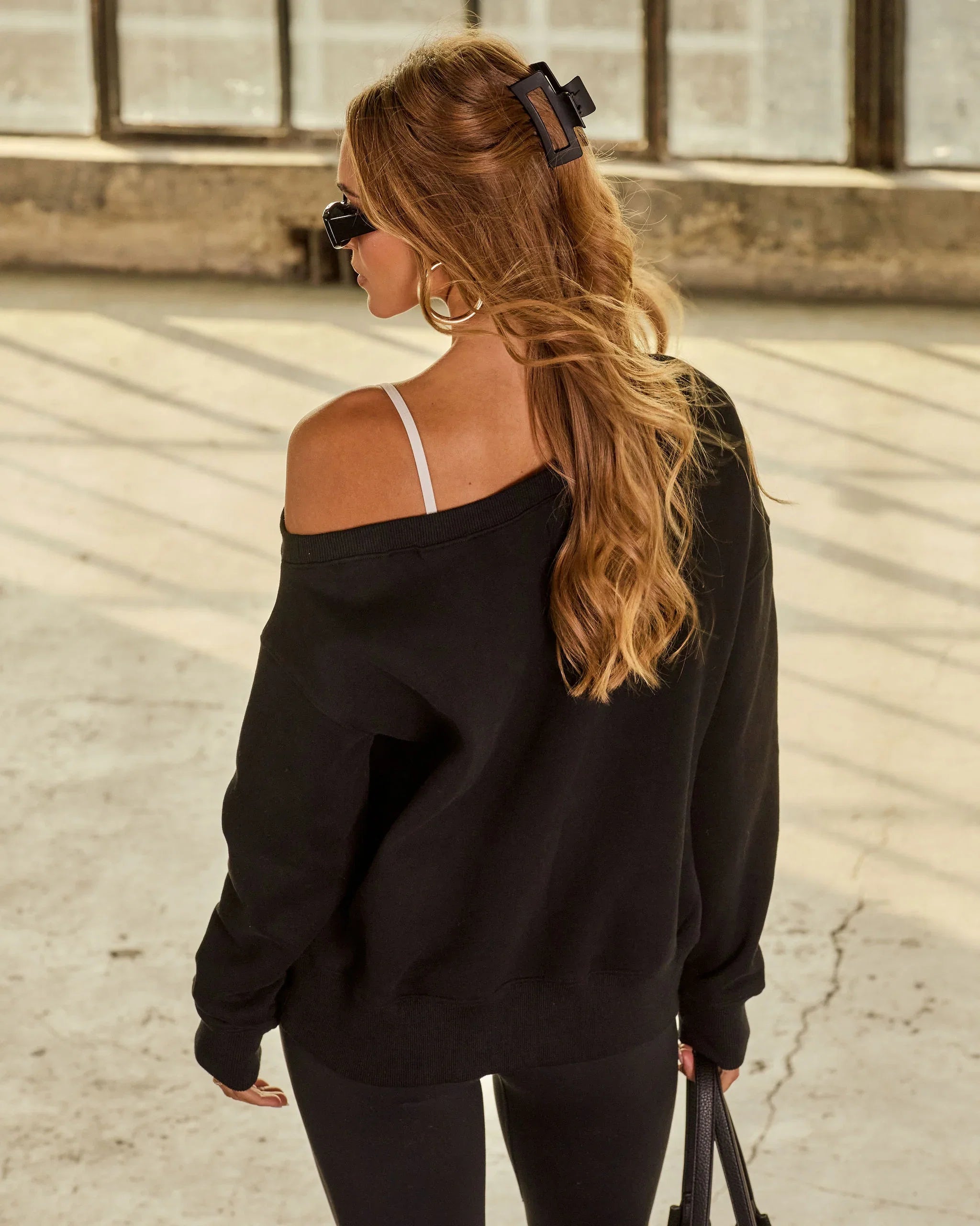 Empower Luxe Off The Shoulder Sweatshirt