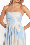 Nesta Maxi Dress Blue Cream
