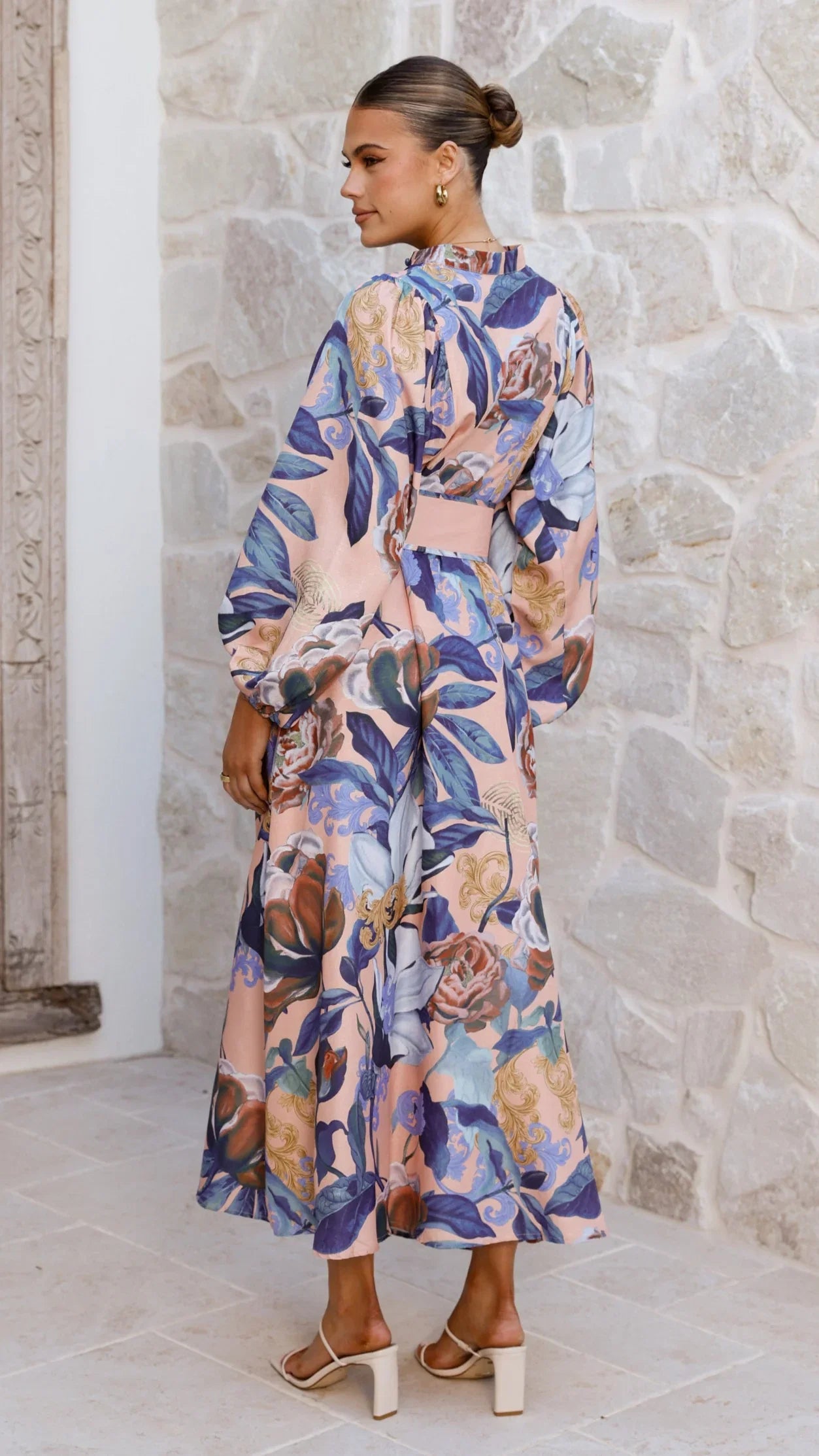 Carmal Long Sleeve Maxi Dress Donatella Rosa