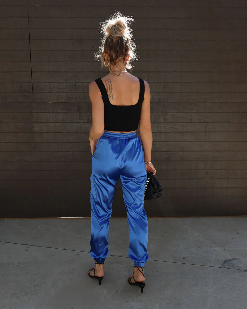 Athena Satin Cargo Pants