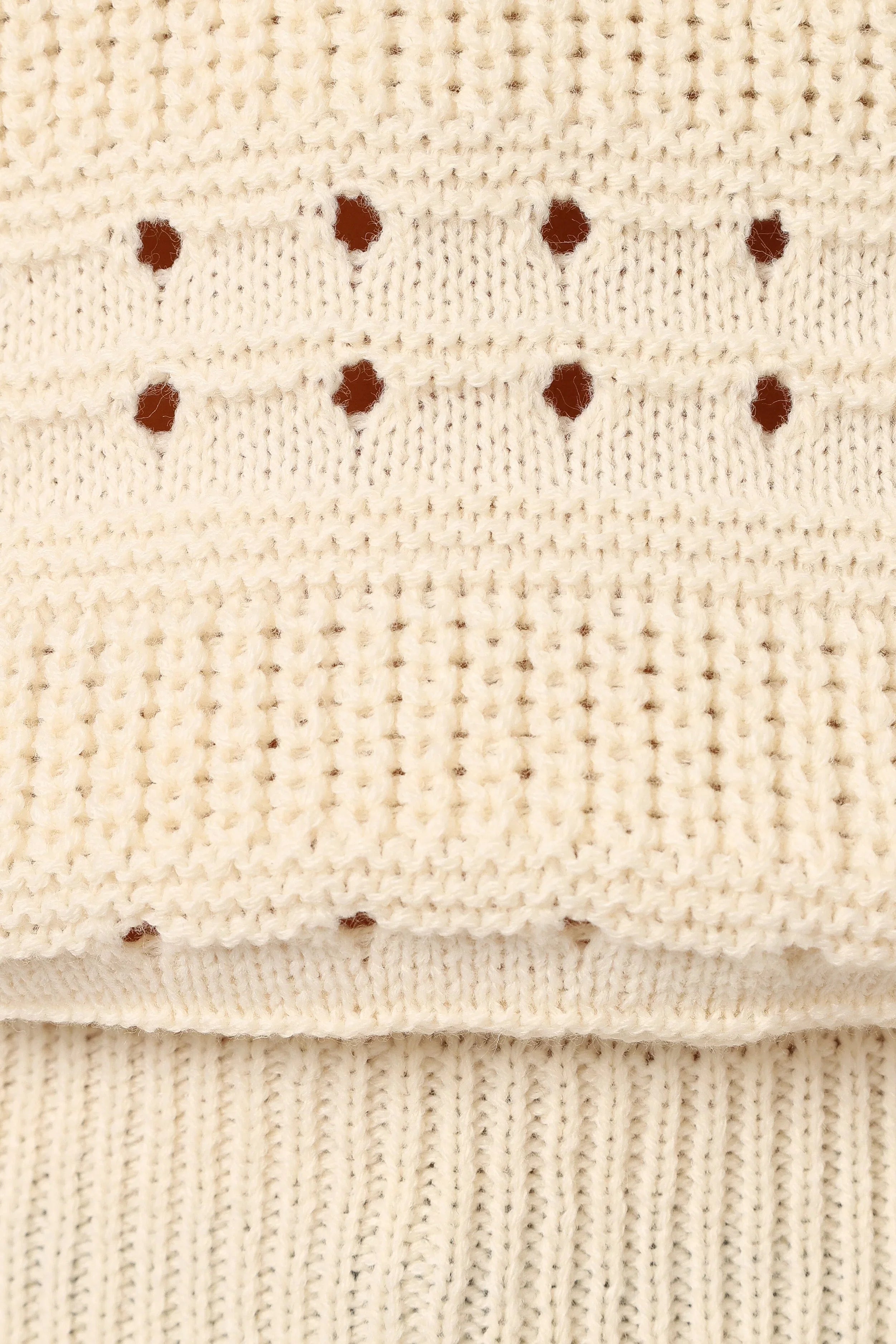 Watton Stripe Knit Sweater Cream