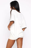 Life Goals Oversized Sports Tee White