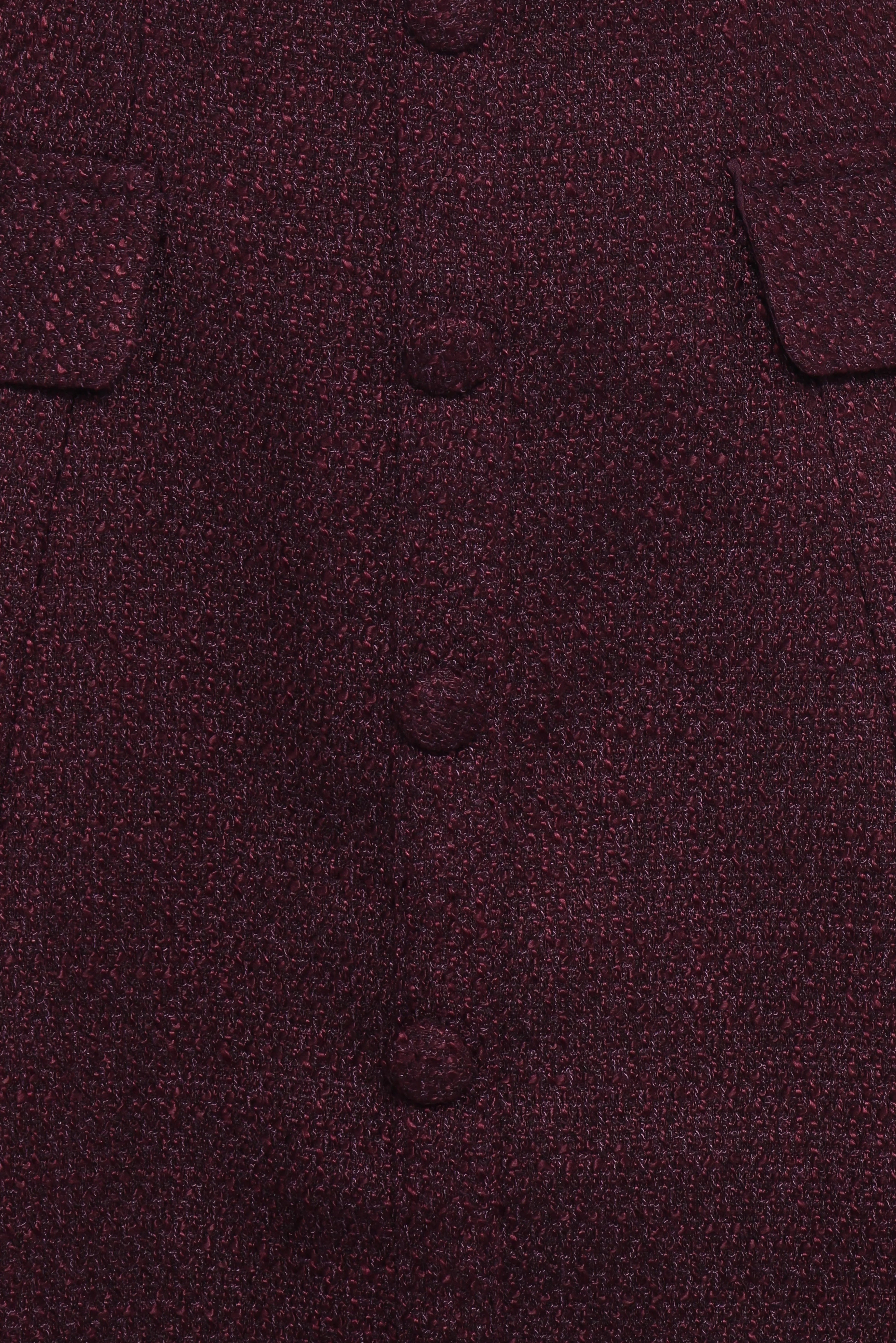 Sutton Mini Dress Plum Tweed