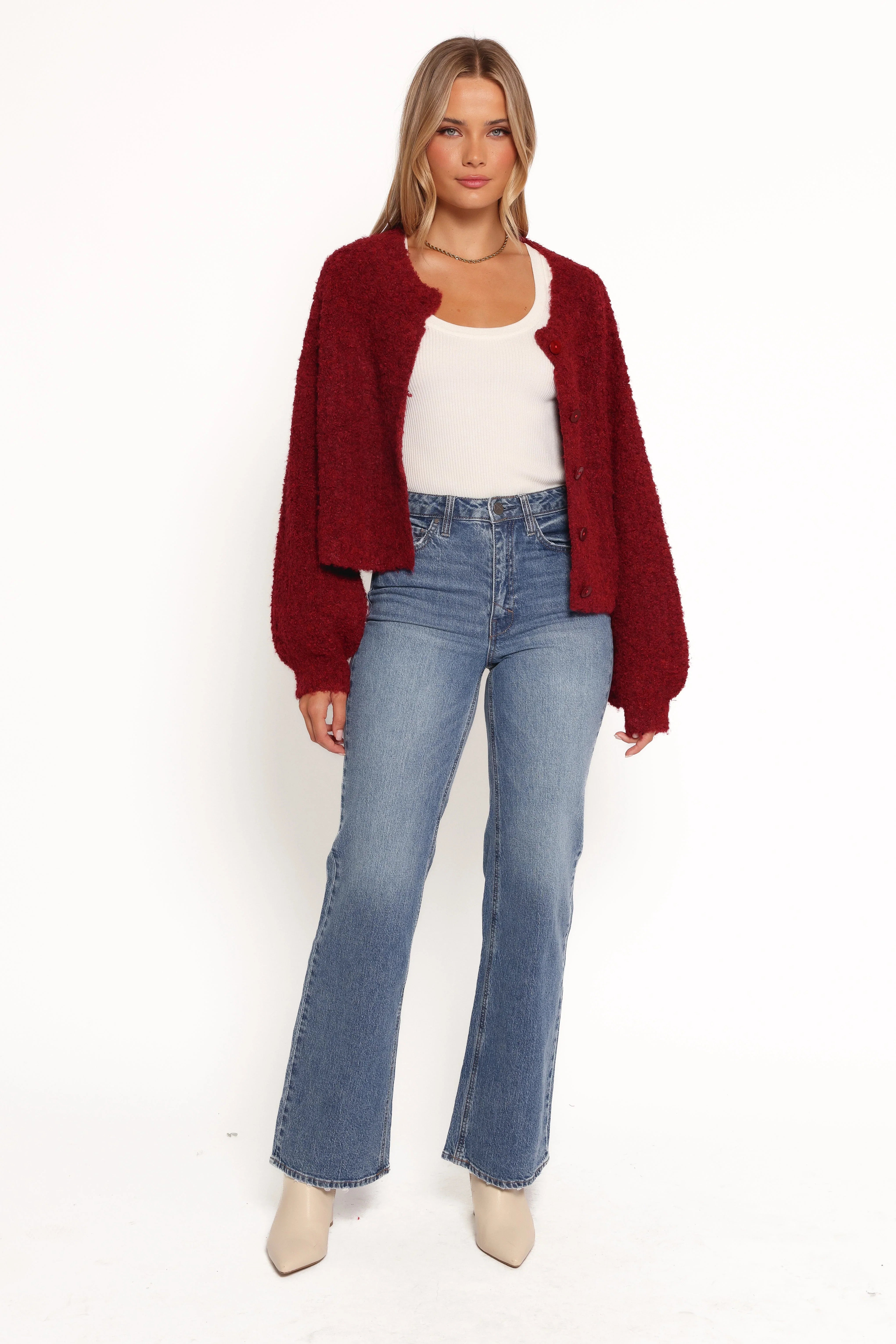 Albertine Cardigan Wine