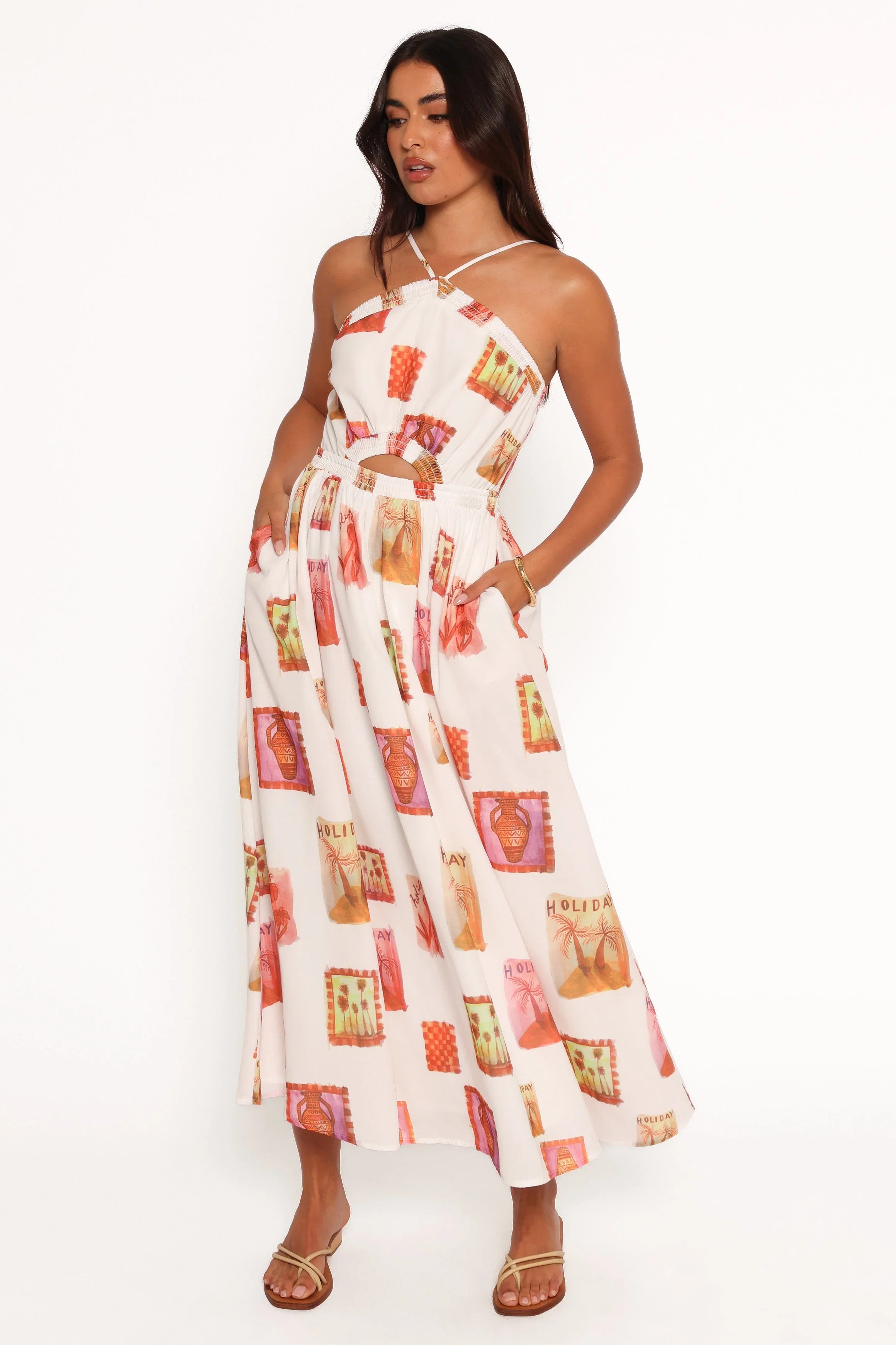 Madi Maxi Dress White Multi