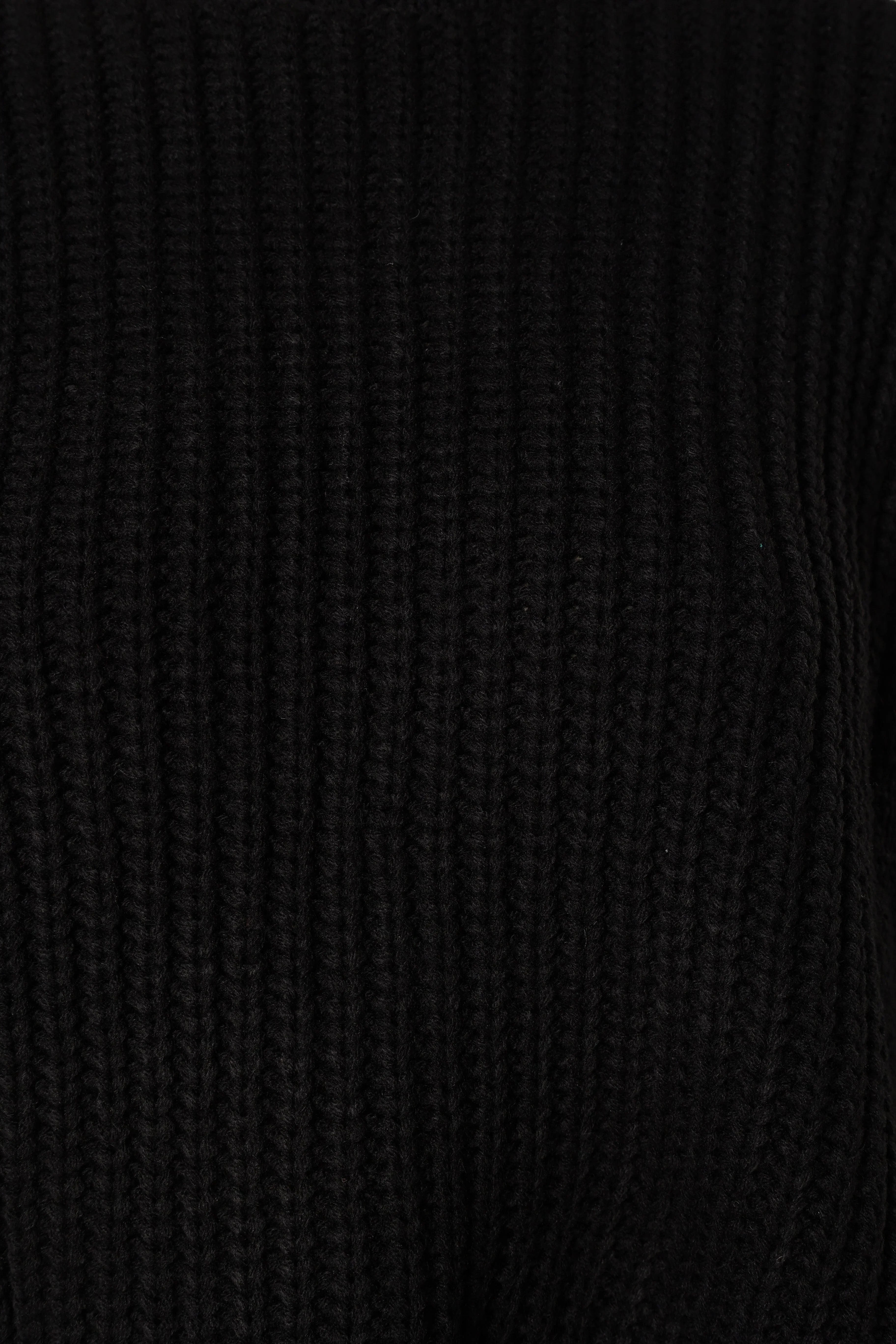 Arlette Textured Knit Sweater Black