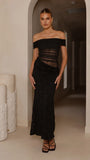 Tiarna Off The Shoulder Maxi Dress Black